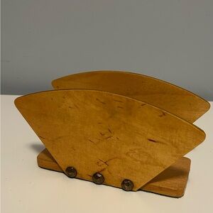 Vintage Wooden Mail Holder 
Mid-Century Desk Accesory